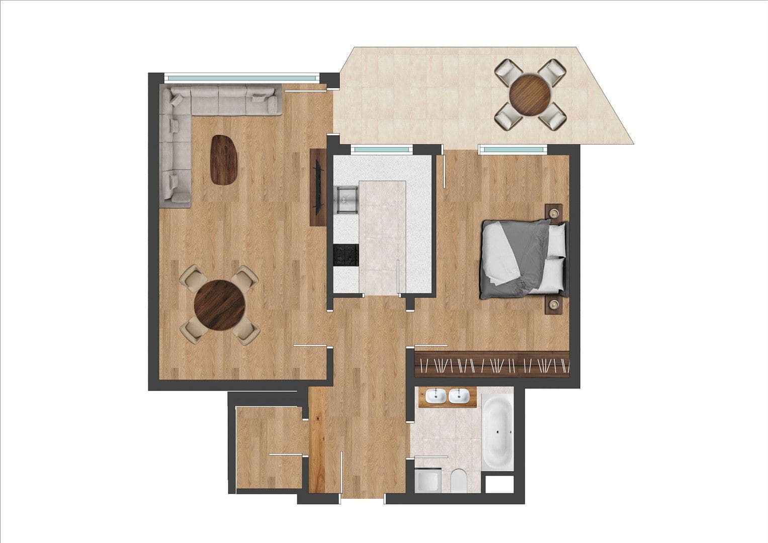 Pronájem bytu 2+1 66 m², Radaustr 23, Augsburg, Bavorsko Pronájem bytu 2+1 66 m², Radaustr 23, Augsburg, Bavorsko