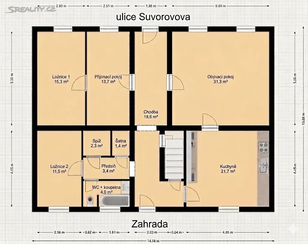 Prodej domu 123 m², pozemek 782 m², Suvorovova, Nový Jičín, Moravskoslezský kraj Prodej domu 123 m², pozemek 782 m², Suvorovova, Nový Jičín, Moravskoslezský kraj