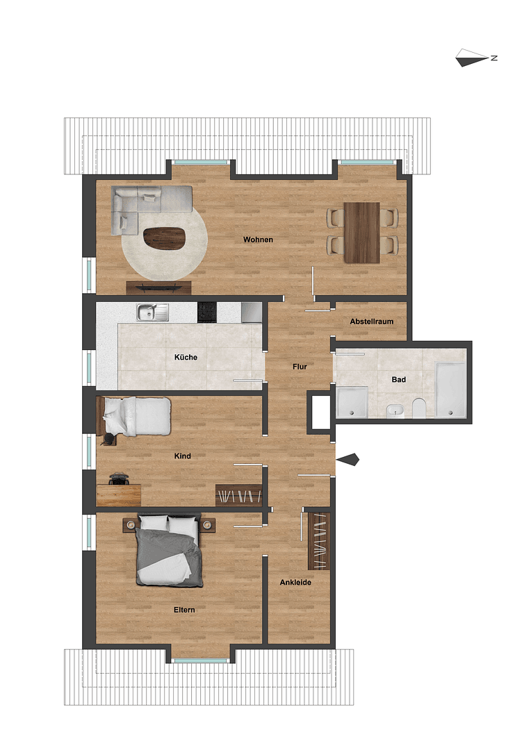 Pronájem bytu 3+1 94 m², Nürnberg, Bavorsko Pronájem bytu 3+1 94 m², Nürnberg, Bavorsko