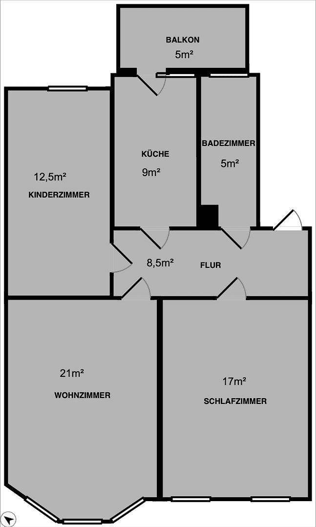 Pronájem bytu 3+1 78 m², Ernst-Thälmann-Straße 17, Hainichen, Sasko Pronájem bytu 3+1 78 m², Ernst-Thälmann-Straße 17, Hainichen, Sasko