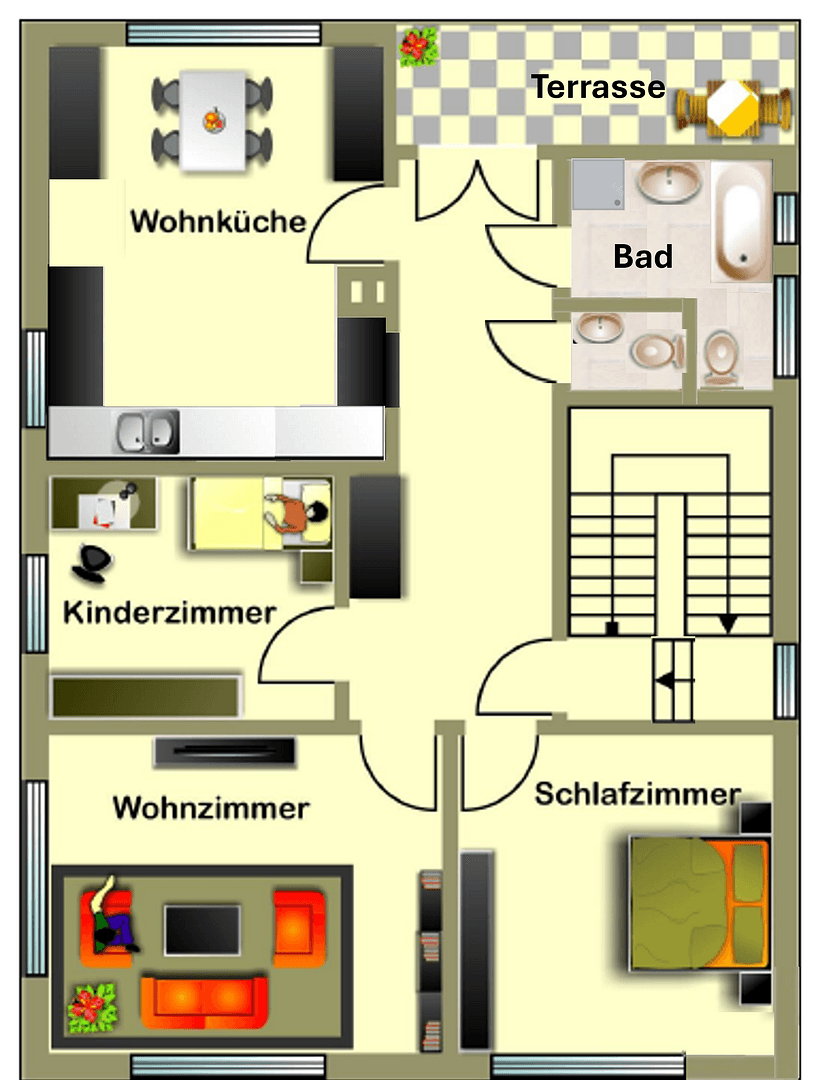 Pronájem bytu 3+1 81 m², Schifferstadt, Porýní-Falc Pronájem bytu 3+1 81 m², Schifferstadt, Porýní-Falc