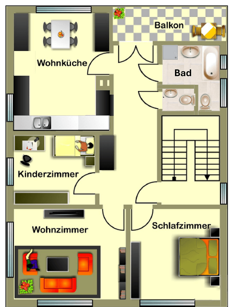 Pronájem bytu 3+1 81 m², Schifferstadt, Porýní-Falc Pronájem bytu 3+1 81 m², Schifferstadt, Porýní-Falc