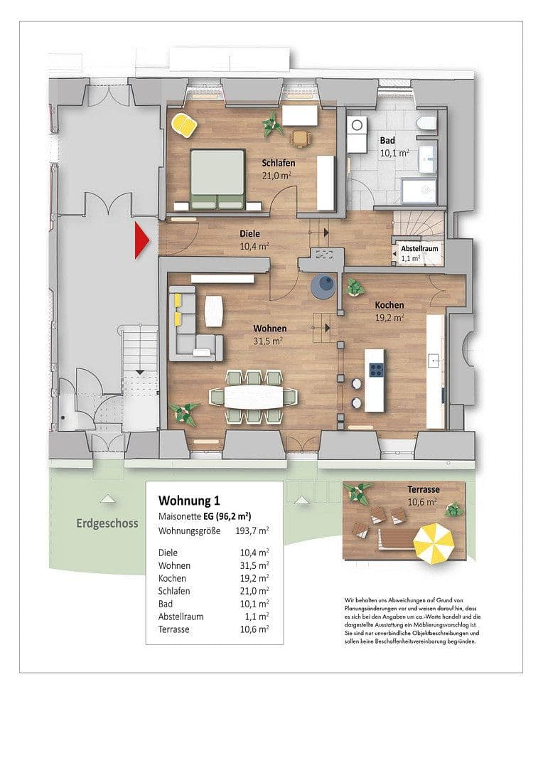 Pronájem bytu 5+1 194 m², Sickte, Dolní Sasko Pronájem bytu 5+1 194 m², Sickte, Dolní Sasko