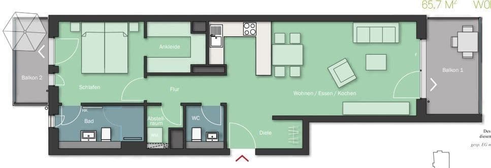 Pronájem bytu 2+1 66 m², Frankfurt, Hessen Pronájem bytu 2+1 66 m², Frankfurt, Hessen