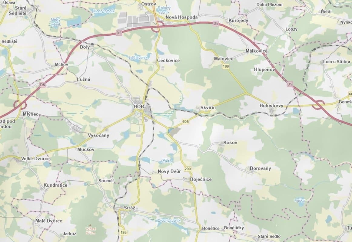 Prodej pozemku 19.803 m², Bor, Plzeňský kraj Prodej pozemku 19.803 m², Bor, Plzeňský kraj