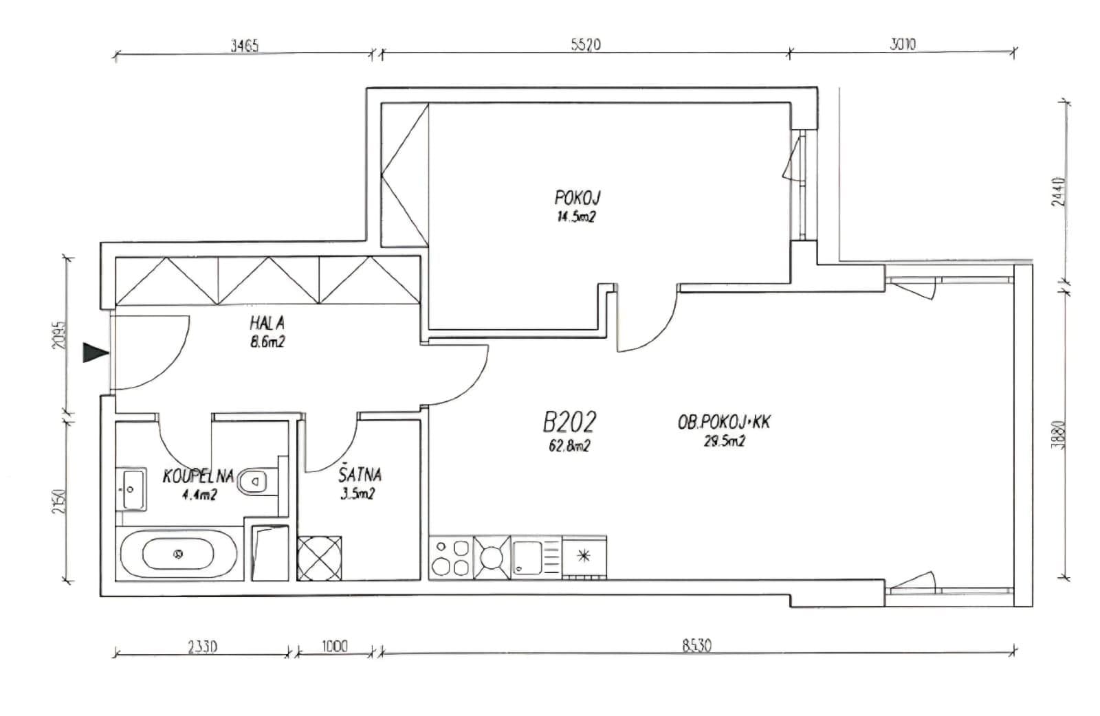 Pronájem bytu 2+kk 63 m², Žitenická, Praha, Praha Pronájem bytu 2+kk 63 m², Žitenická, Praha, Praha