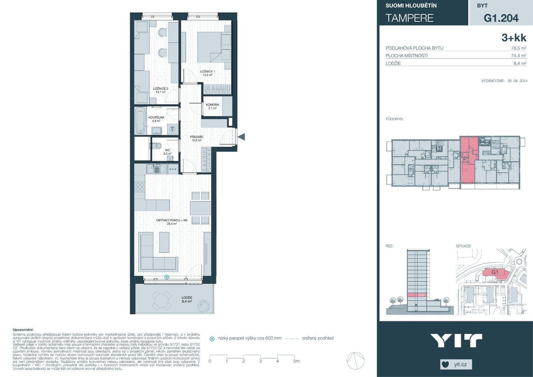 Pronájem bytu 3+kk 87 m², Waltariho, Praha, Praha Pronájem bytu 3+kk 87 m², Waltariho, Praha, Praha