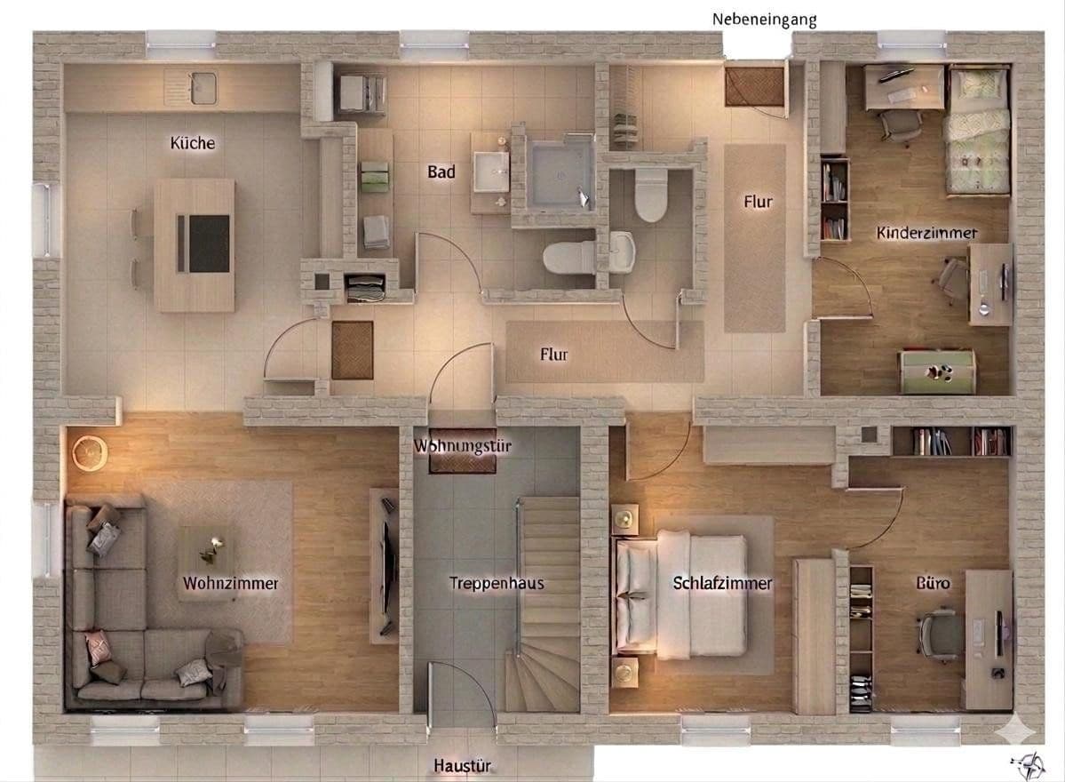 Pronájem bytu 4+1 92 m², Ammerndorf, Bavorsko Pronájem bytu 4+1 92 m², Ammerndorf, Bavorsko