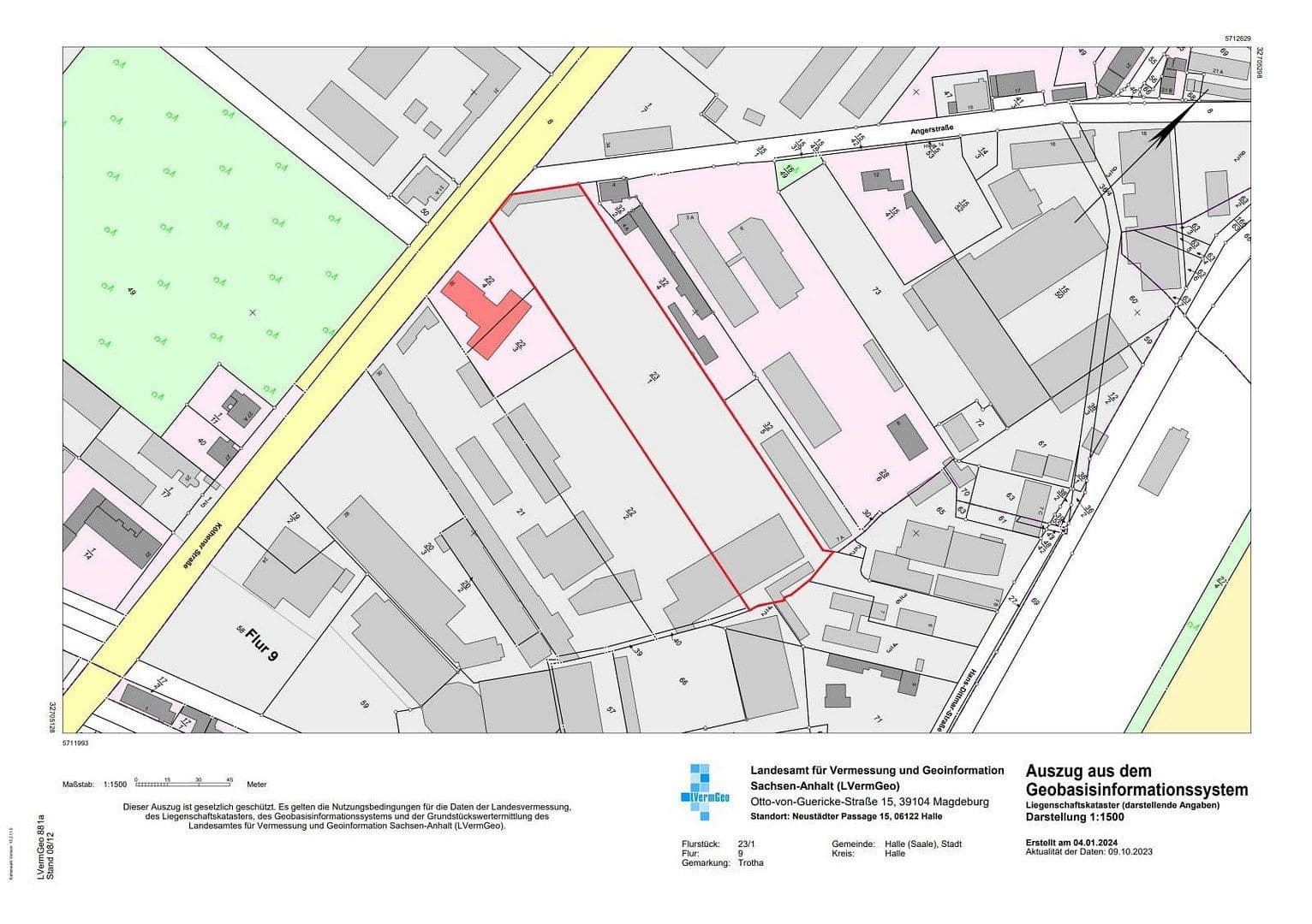 Prodej pozemku 10.357 m², Angertstraße, Halle, Sasko-Anhaltsko Prodej pozemku 10.357 m², Angertstraße, Halle, Sasko-Anhaltsko