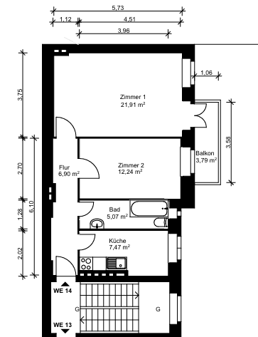 Prodej bytu 2+1 57 m², Berlin, Berlín Prodej bytu 2+1 57 m², Berlin, Berlín