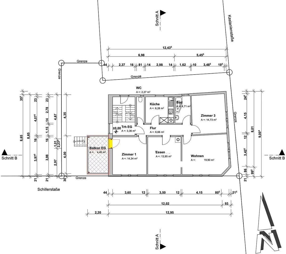 Pronájem bytu 4+1 90 m², Schillerstr. 44, Albstadt, Bádensko-Württembersko Pronájem bytu 4+1 90 m², Schillerstr. 44, Albstadt, Bádensko-Württembersko