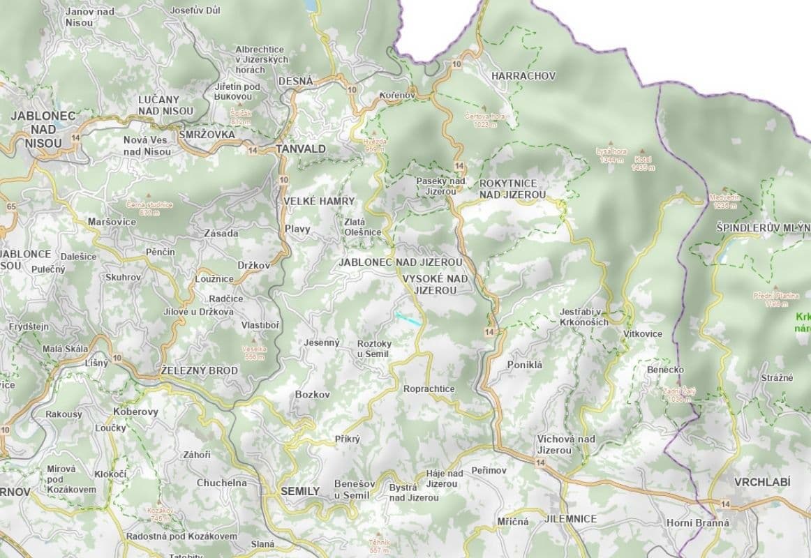 Prodej pozemku 878 m², Vysoké nad Jizerou, Liberecký kraj Prodej pozemku 878 m², Vysoké nad Jizerou, Liberecký kraj