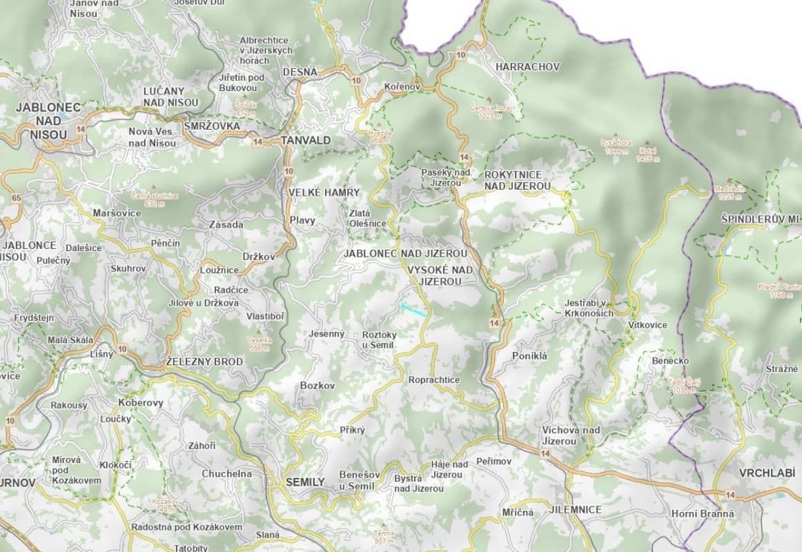 Prodej pozemku 744 m², Vysoké nad Jizerou, Liberecký kraj Prodej pozemku 744 m², Vysoké nad Jizerou, Liberecký kraj