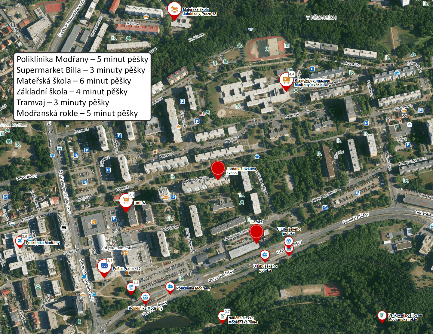 Pronájem bytu 3+1 76 m², Jordana Jovkova, Praha, Praha Pronájem bytu 3+1 76 m², Jordana Jovkova, Praha, Praha