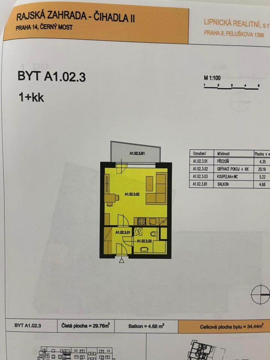 Pronájem bytu 1+kk 30 m², Rudolfa Holeky, Praha, Praha Pronájem bytu 1+kk 30 m², Rudolfa Holeky, Praha, Praha