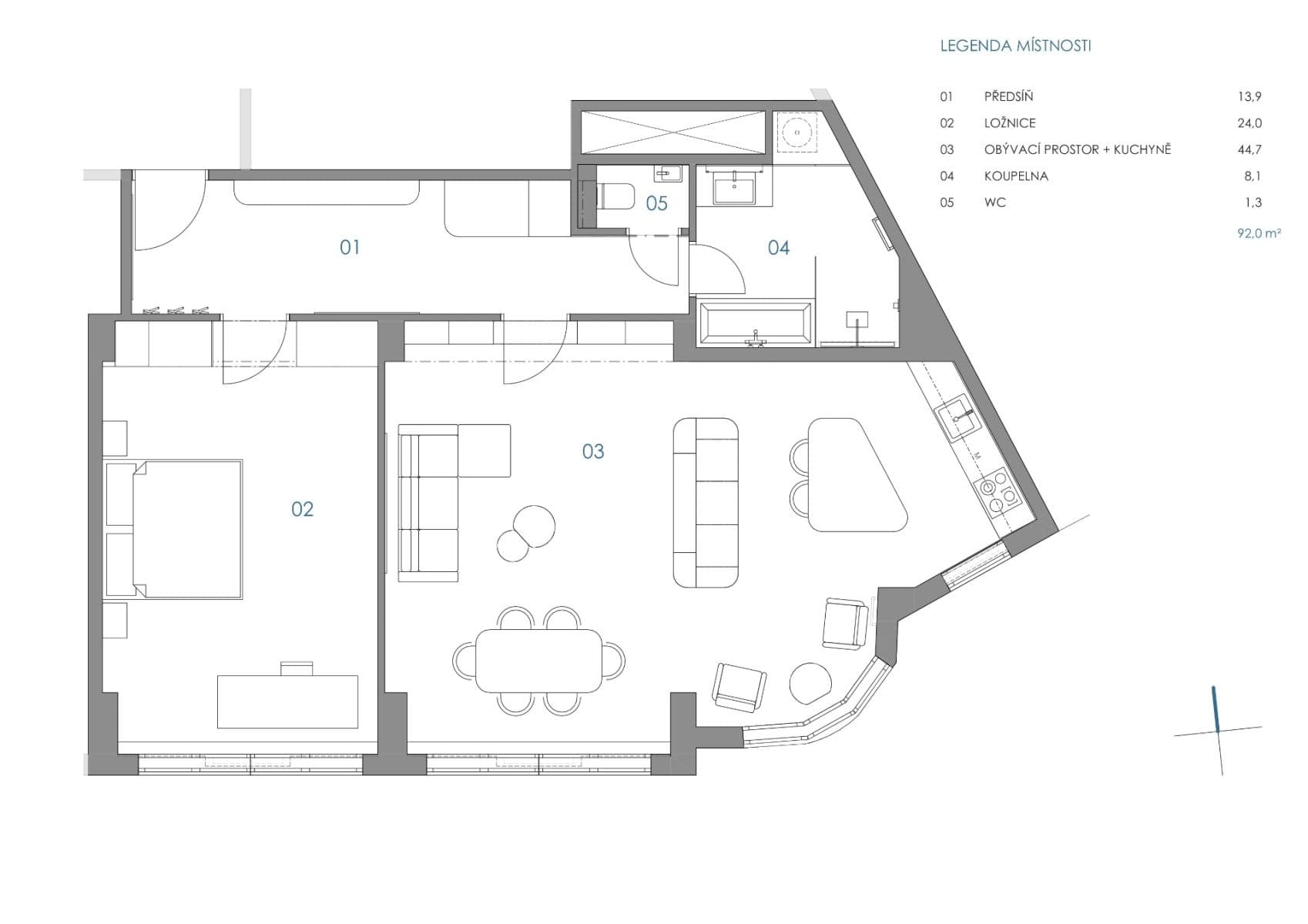 Prodej bytu 2+kk 92 m², Opatovická, Praha, Praha Prodej bytu 2+kk 92 m², Opatovická, Praha, Praha
