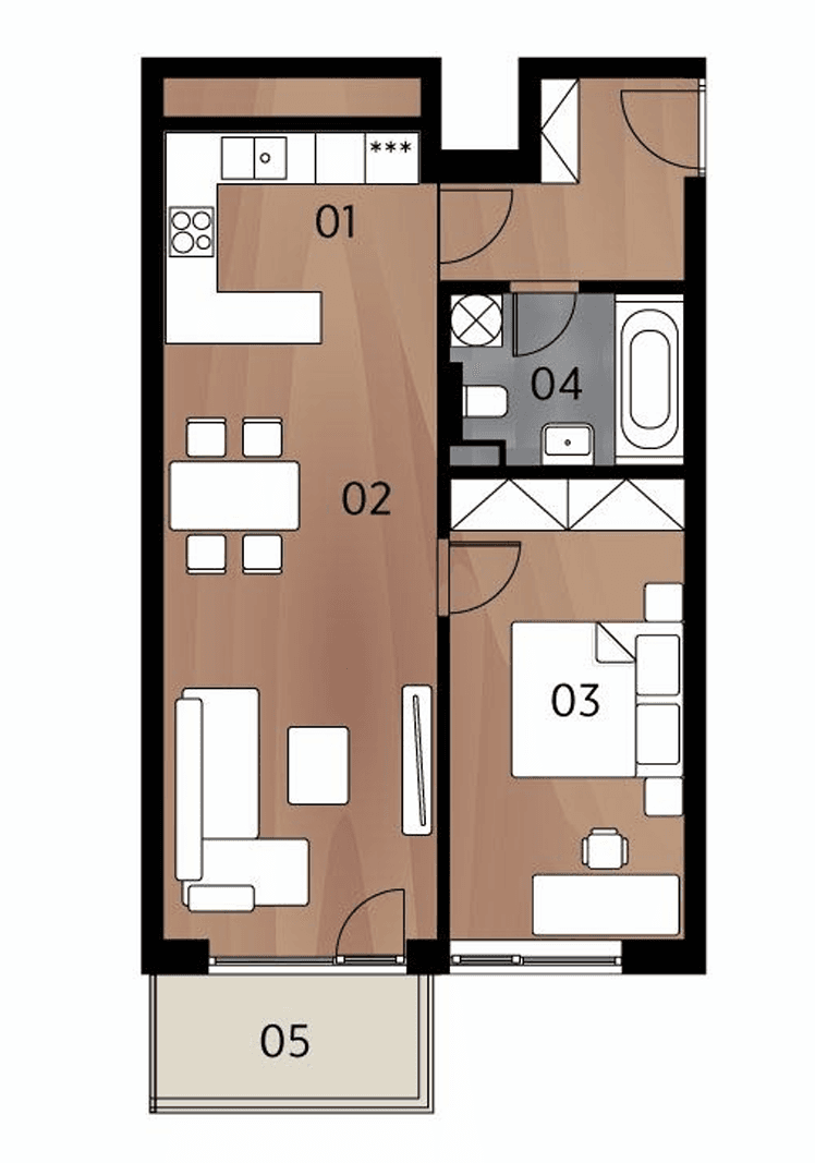 Pronájem bytu 2+kk 55 m², Americká, Kladno, Středočeský kraj Pronájem bytu 2+kk 55 m², Americká, Kladno, Středočeský kraj