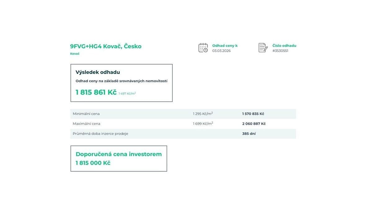 Prodej pozemku 1.206 m², Kovač, Královéhradecký kraj Prodej pozemku 1.206 m², Kovač, Královéhradecký kraj