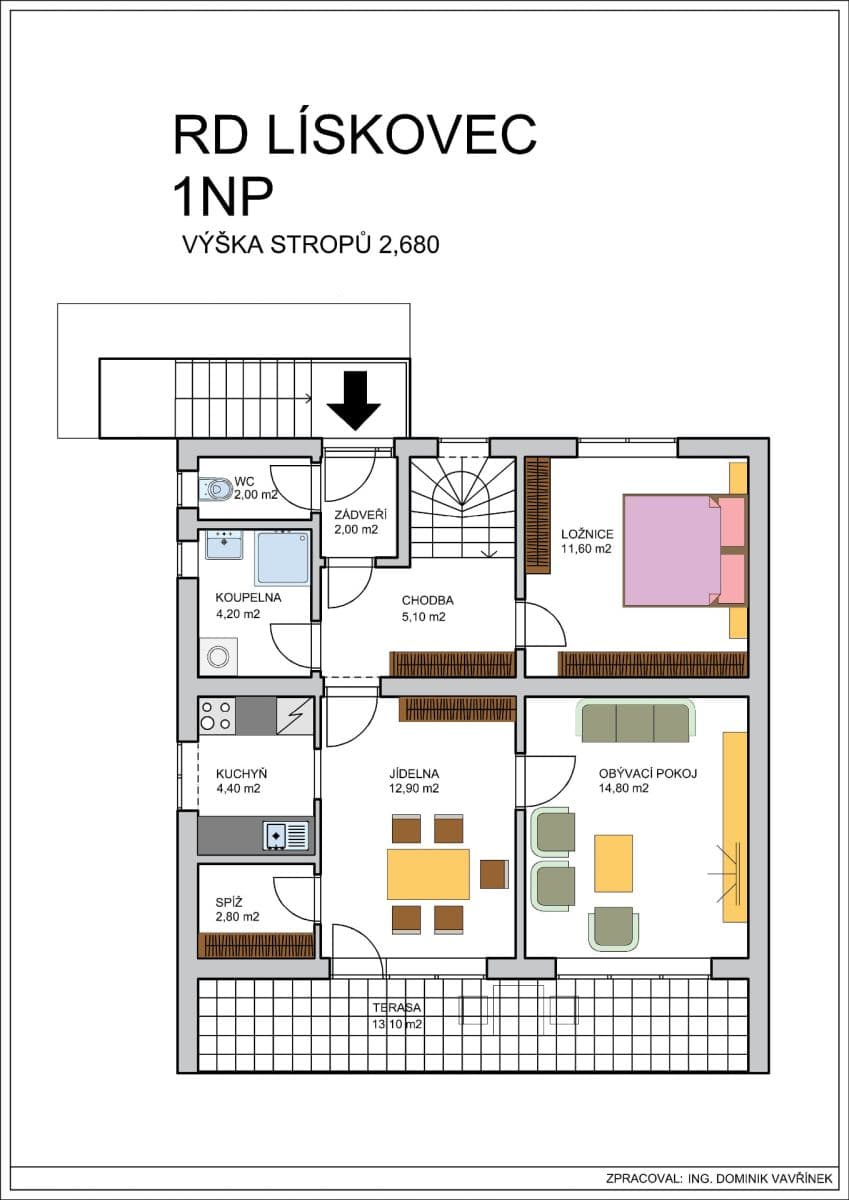 Prodej domu 180 m², pozemek 100 m², Koryčany, Zlínský kraj Prodej domu 180 m², pozemek 100 m², Koryčany, Zlínský kraj