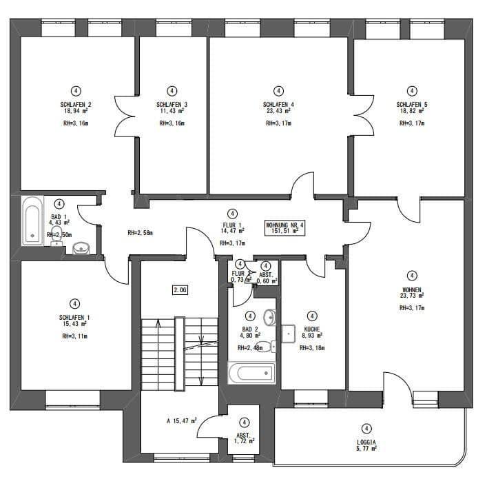 Prodej bytu 6+1 152 m², Wilhelm-Leuschner-Str. 40, Darmstadt, Hessen Prodej bytu 6+1 152 m², Wilhelm-Leuschner-Str. 40, Darmstadt, Hessen