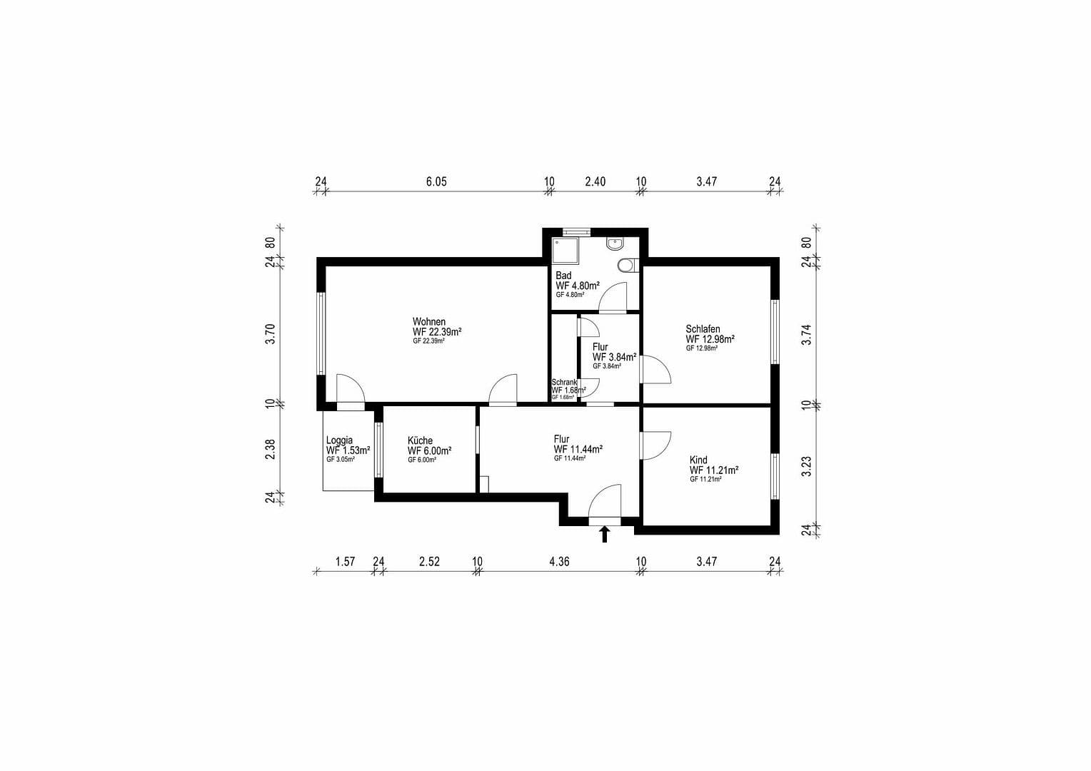 Prodej bytu 3+1 75 m², Hamm, Severní Porýní-Vestfálsko Prodej bytu 3+1 75 m², Hamm, Severní Porýní-Vestfálsko