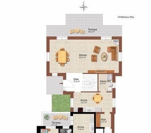 Pronájem domu 210 m², pozemek 400 m², Hamburg, Hamburg Pronájem domu 210 m², pozemek 400 m², Hamburg, Hamburg