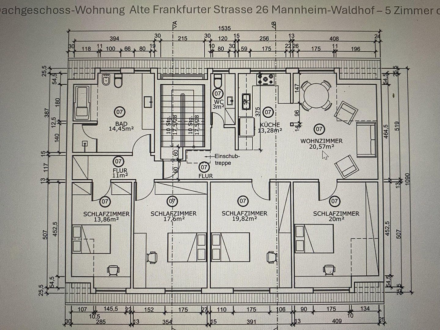 Pronájem bytu 20 m², Alte Frankfurter Strasse, 26, Mannheim, Bádensko-Württembersko Pronájem bytu 20 m², Alte Frankfurter Strasse, 26, Mannheim, Bádensko-Württembersko
