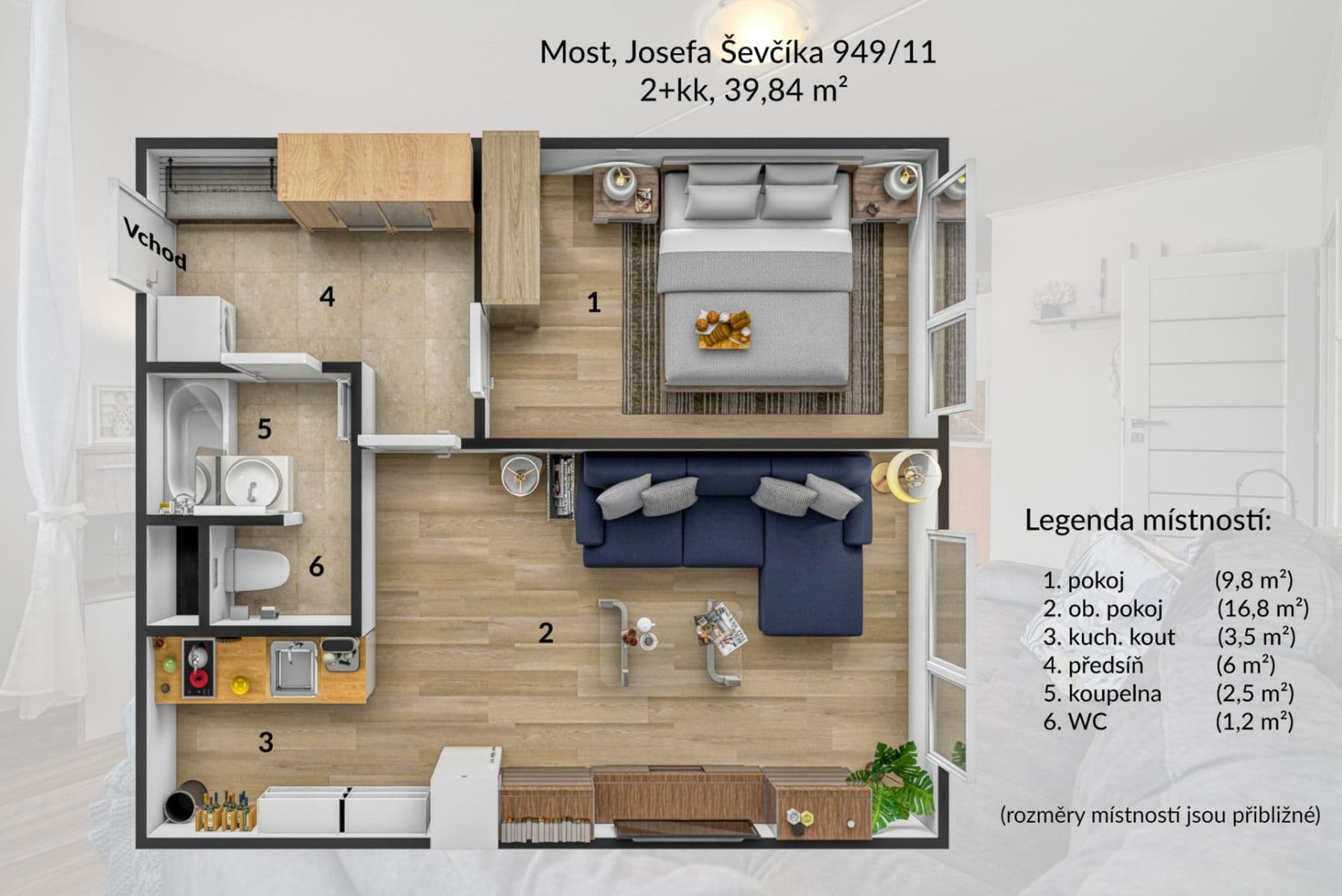 Prodej bytu 2+kk 40 m², Josefa Ševčíka, Most, Ústecký kraj Prodej bytu 2+kk 40 m², Josefa Ševčíka, Most, Ústecký kraj