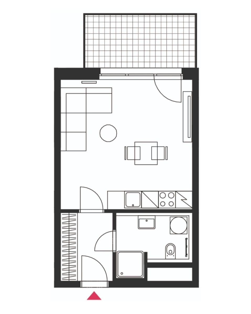 Pronájem bytu 1+kk 33 m², Libušská, Praha, Praha Pronájem bytu 1+kk 33 m², Libušská, Praha, Praha