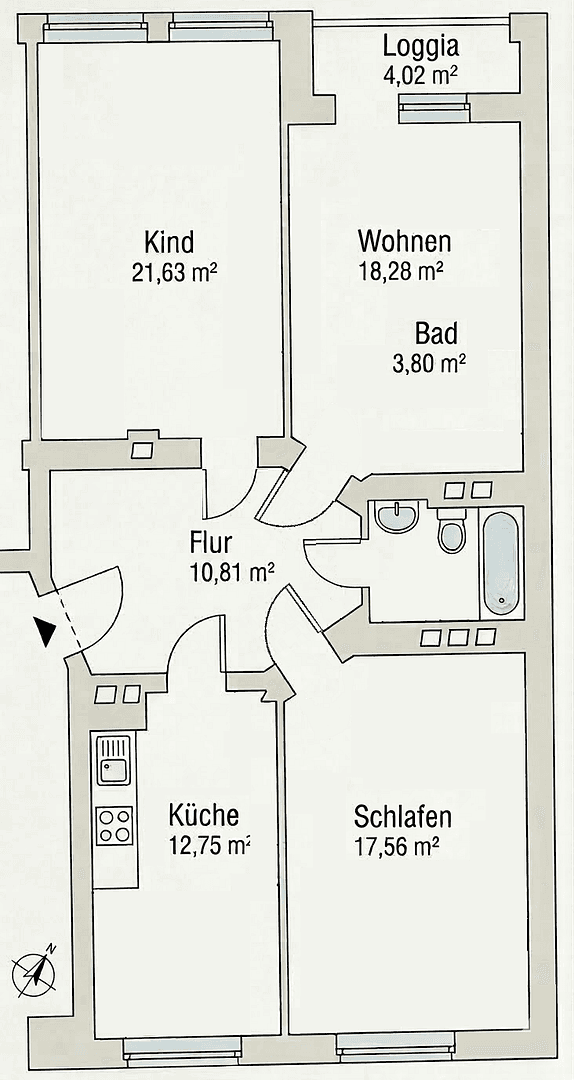 Prodej bytu 3+1 87 m², Wurzener Str. 31, Dresden, Sasko Prodej bytu 3+1 87 m², Wurzener Str. 31, Dresden, Sasko