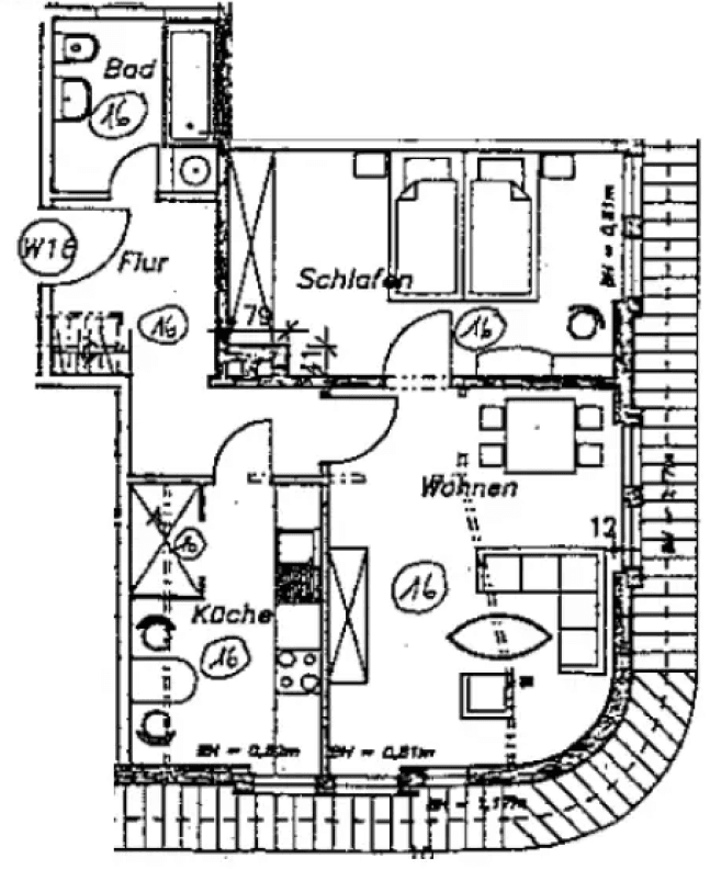 Pronájem bytu 2+1 57 m², Agricolastr. 67, Chemnitz, Sasko Pronájem bytu 2+1 57 m², Agricolastr. 67, Chemnitz, Sasko