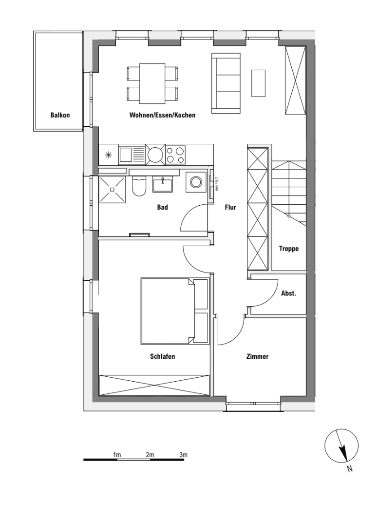 Pronájem bytu 3+1 63 m², Tempelhofer Str. 8, Zossen, Braniborsko Pronájem bytu 3+1 63 m², Tempelhofer Str. 8, Zossen, Braniborsko