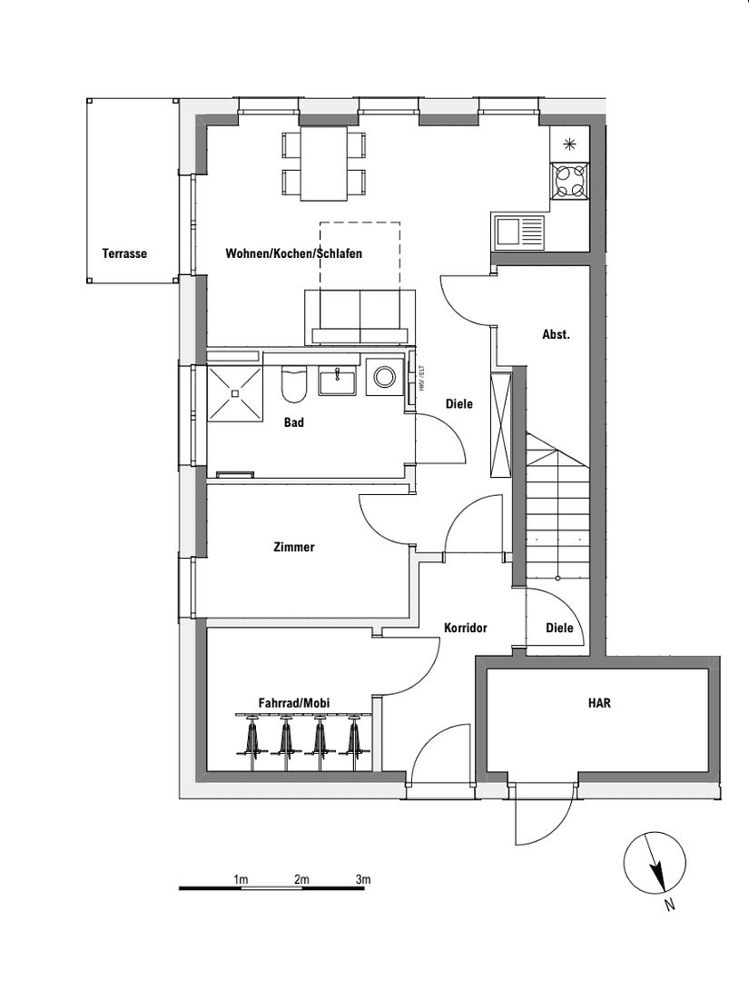 Pronájem bytu 2+1 46 m², Tempelhofer Str. 8, Zossen, Braniborsko Pronájem bytu 2+1 46 m², Tempelhofer Str. 8, Zossen, Braniborsko