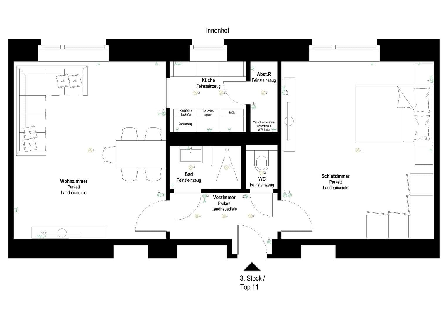 Prodej bytu 2+1 49 m², Arnethgasse 63, Wien, Wien Prodej bytu 2+1 49 m², Arnethgasse 63, Wien, Wien