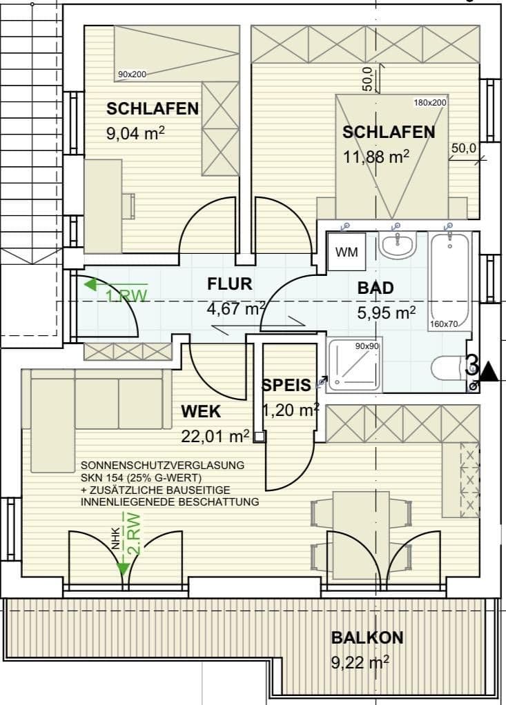 Prodej bytu 3+1 64 m², Haar, Bavorsko Prodej bytu 3+1 64 m², Haar, Bavorsko