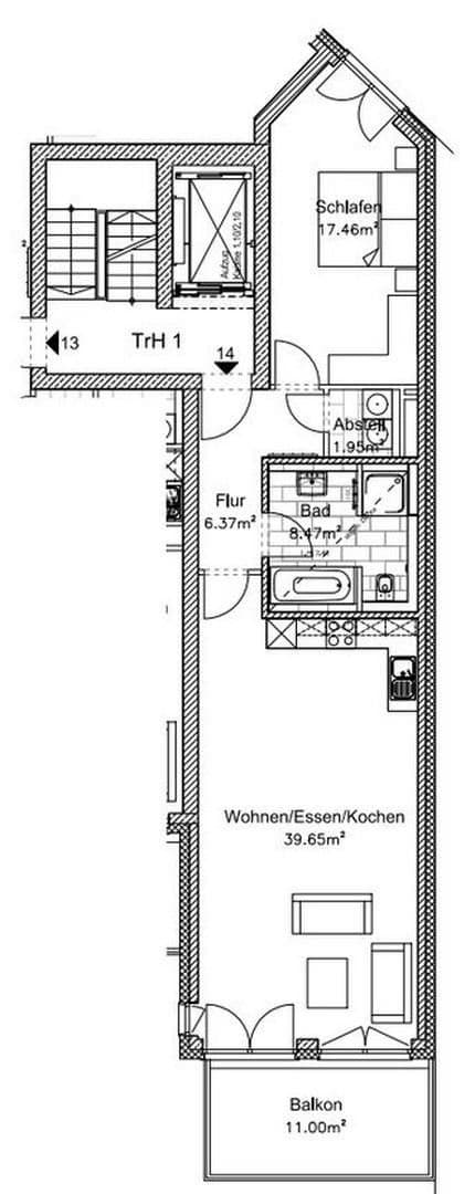 Pronájem bytu 2+1 40 m², Hamburg, Hamburg Pronájem bytu 2+1 40 m², Hamburg, Hamburg