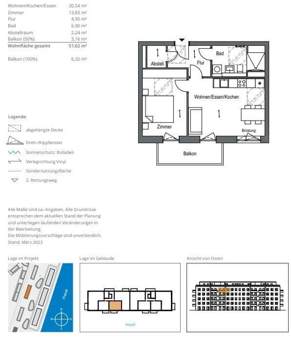 Pronájem bytu 2+1 52 m², Parkstraße 21, Spandau, Berlín Pronájem bytu 2+1 52 m², Parkstraße 21, Spandau, Berlín