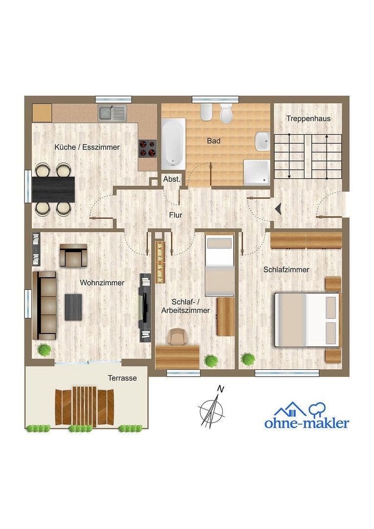 Pronájem bytu 3+1 80 m², St.-Vitus-Str. 20, Günzburg, Bavorsko Pronájem bytu 3+1 80 m², St.-Vitus-Str. 20, Günzburg, Bavorsko