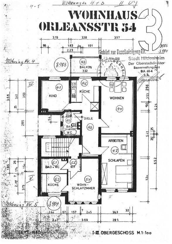Pronájem bytu 3+1 94 m², Orleonstr. 54, Hildesheim, Dolní Sasko Pronájem bytu 3+1 94 m², Orleonstr. 54, Hildesheim, Dolní Sasko