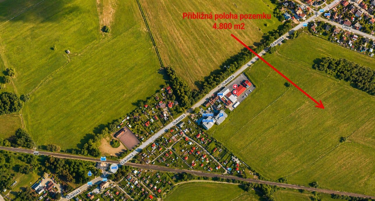 Prodej pozemku 4.800 m², Dukelská, Třeboň, Jihočeský kraj Prodej pozemku 4.800 m², Dukelská, Třeboň, Jihočeský kraj