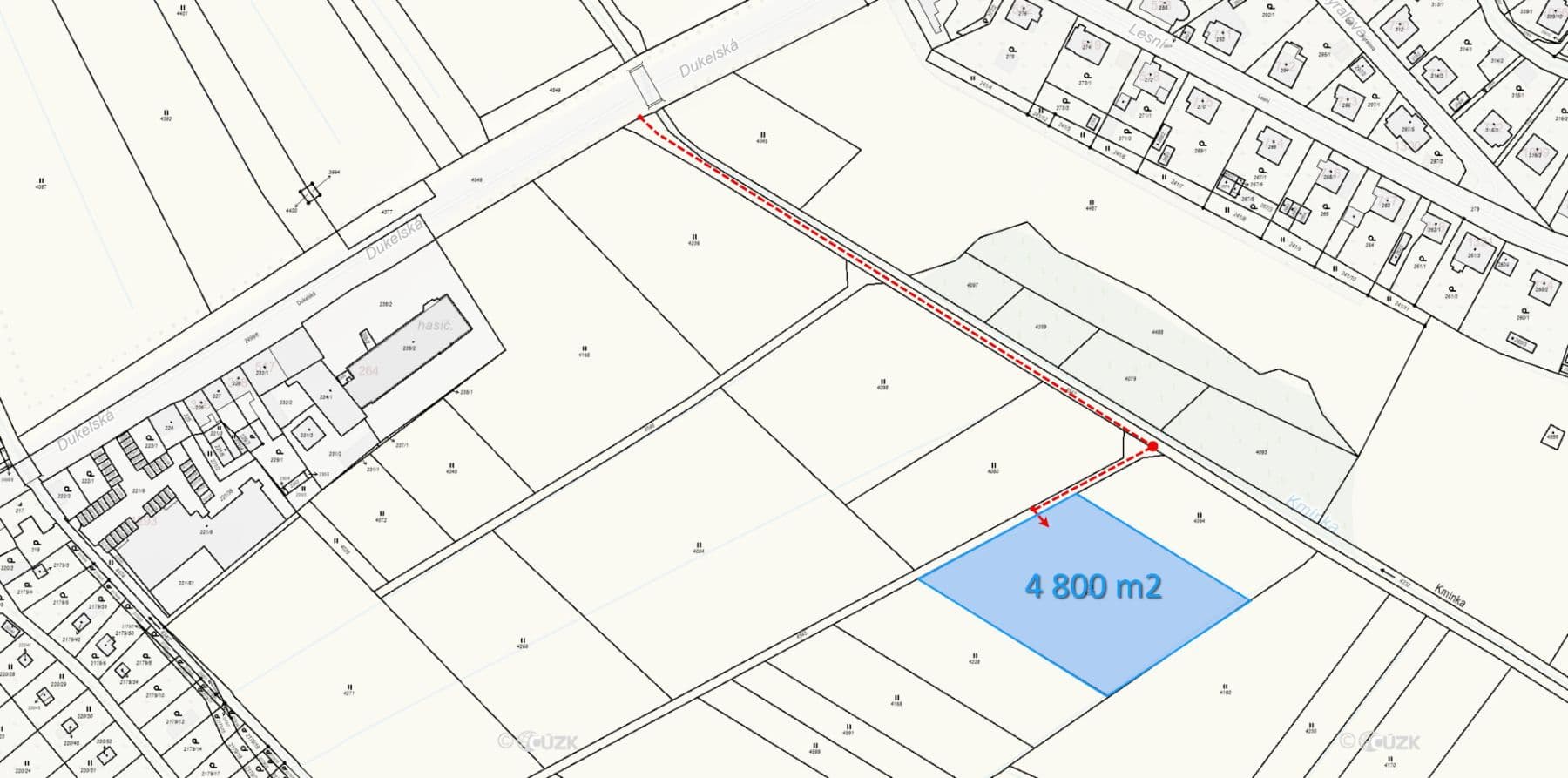 Prodej pozemku 4.800 m², Dukelská, Třeboň, Jihočeský kraj Prodej pozemku 4.800 m², Dukelská, Třeboň, Jihočeský kraj