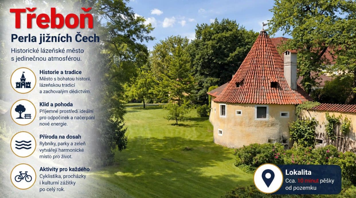 Prodej pozemku 4.800 m², Dukelská, Třeboň, Jihočeský kraj Prodej pozemku 4.800 m², Dukelská, Třeboň, Jihočeský kraj