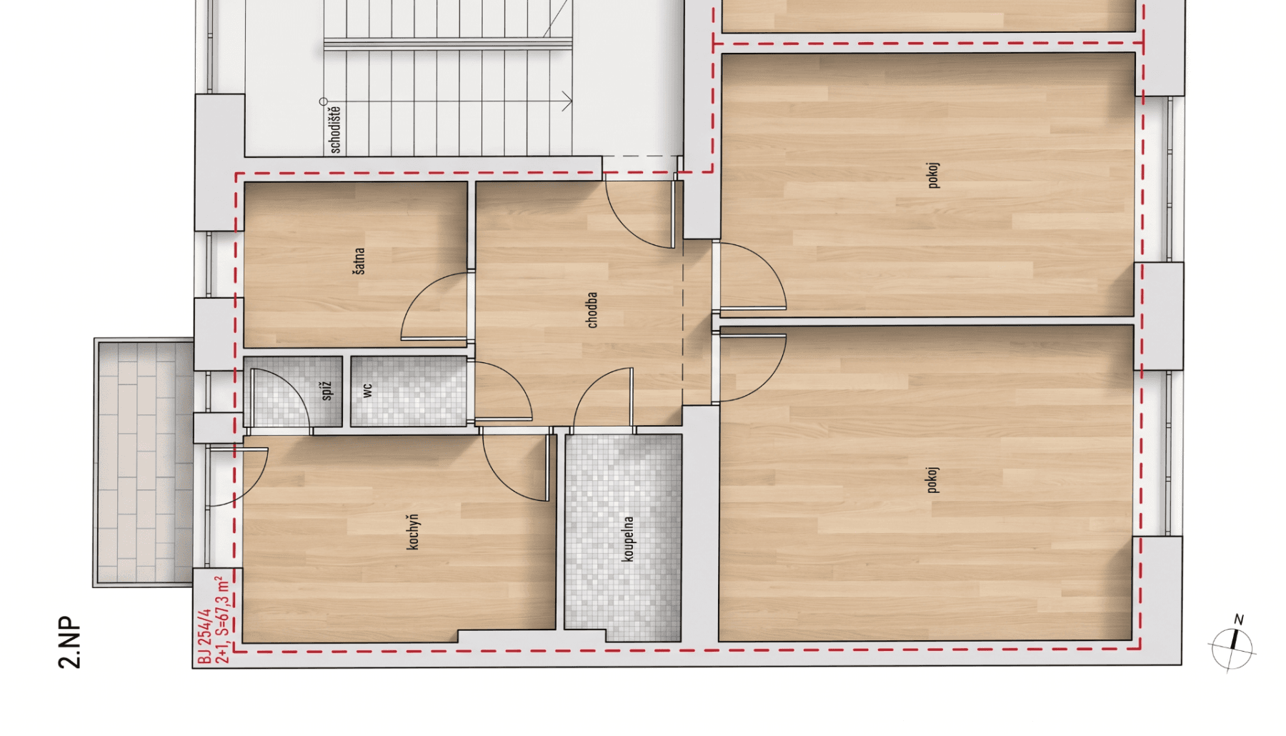 Prodej bytu 3+1 68 m², Kolískova, Brno, Jihomoravský kraj Prodej bytu 3+1 68 m², Kolískova, Brno, Jihomoravský kraj