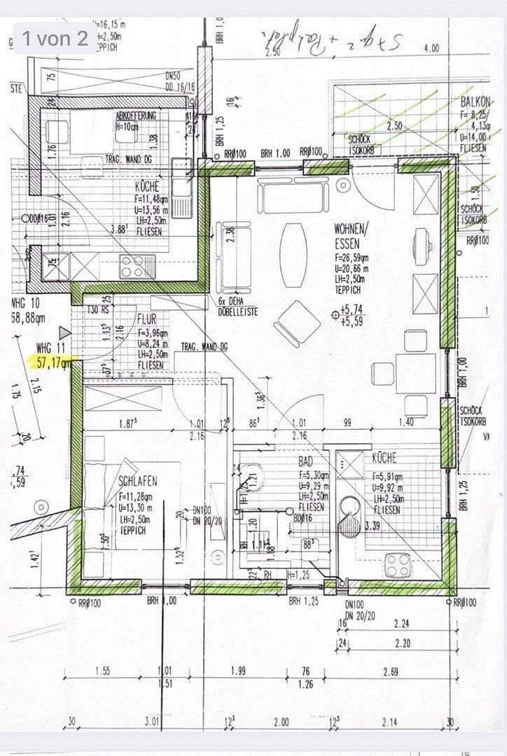 Pronájem bytu 2+1 58 m², Friedrich-Hartung-Str. 2, Riedstadt, Hessen Pronájem bytu 2+1 58 m², Friedrich-Hartung-Str. 2, Riedstadt, Hessen