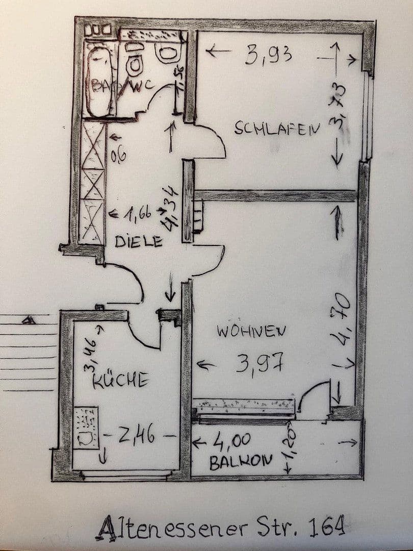 Prodej bytu 2+kk 55 m², Altenessener Straße 164, Essen, Severní Porýní-Vestfálsko Prodej bytu 2+kk 55 m², Altenessener Straße 164, Essen, Severní Porýní-Vestfálsko