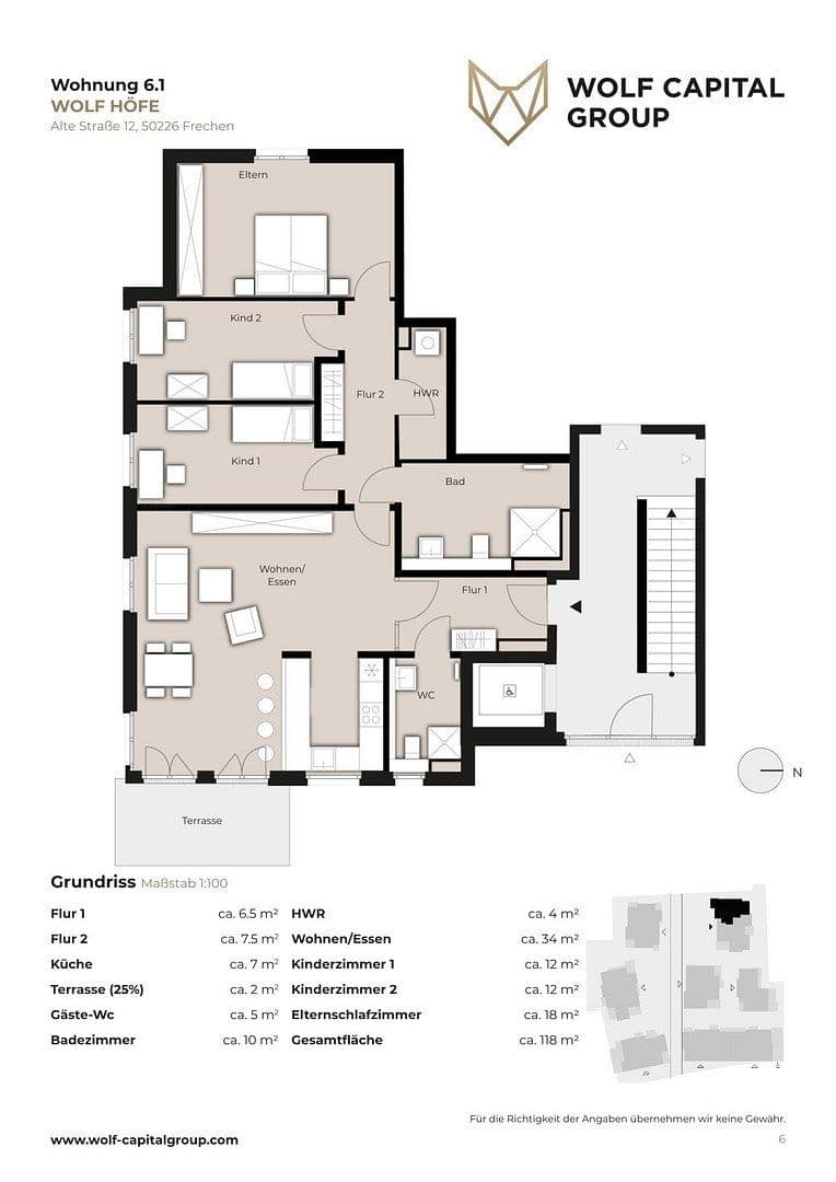 Pronájem bytu 4+1 118 m², Alte Str. 12, Frechen, Severní Porýní-Vestfálsko Pronájem bytu 4+1 118 m², Alte Str. 12, Frechen, Severní Porýní-Vestfálsko