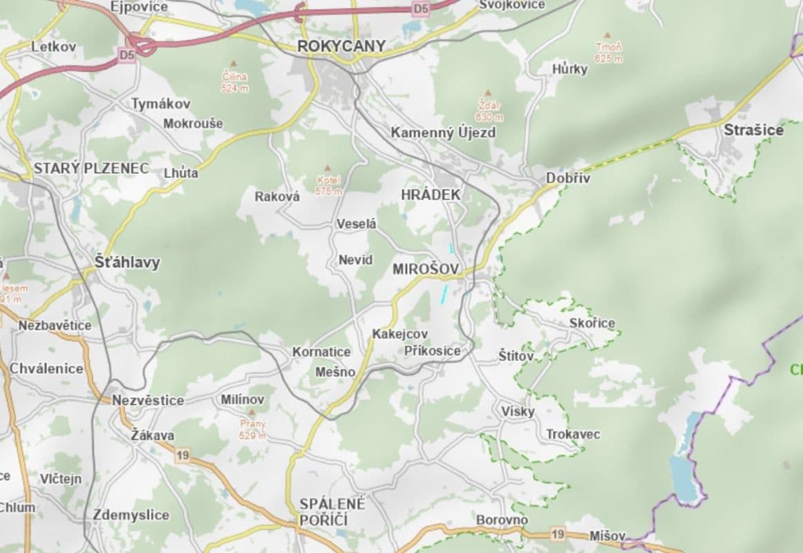 Prodej pozemku 20.493 m², Mirošov, Plzeňský kraj Prodej pozemku 20.493 m², Mirošov, Plzeňský kraj