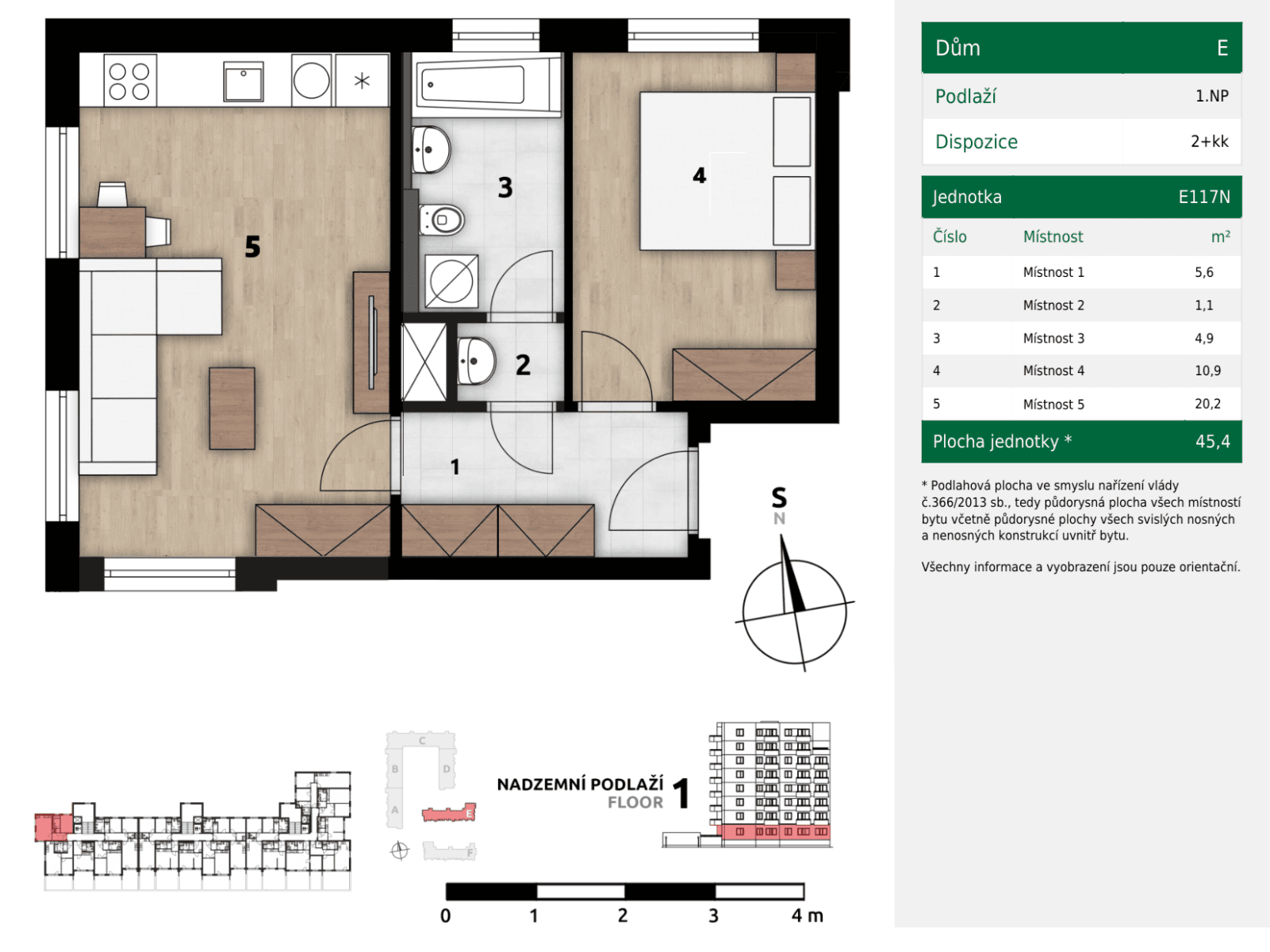 Pronájem bytu 2+kk 45 m², Františka Štěpánka, Praha, Praha Pronájem bytu 2+kk 45 m², Františka Štěpánka, Praha, Praha