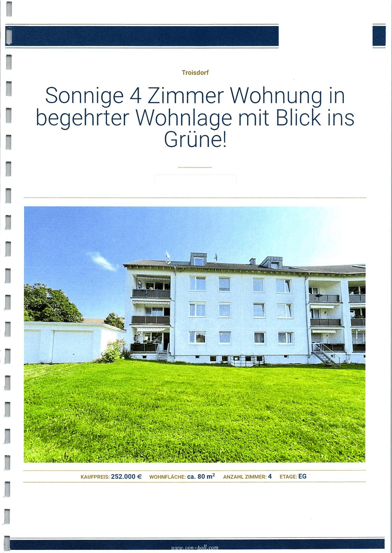 Pronájem bytu 4+1 80 m², Marienburgstr. 27, Troisdorf, Severní Porýní-Vestfálsko Pronájem bytu 4+1 80 m², Marienburgstr. 27, Troisdorf, Severní Porýní-Vestfálsko