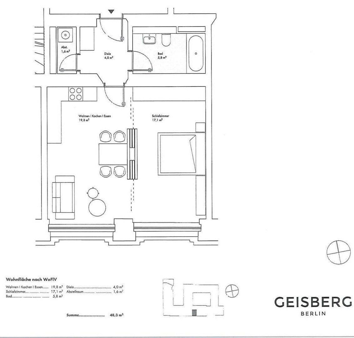 Prodej bytu 2+1 49 m², Geisbergstraße 8, Berlin, Berlín Prodej bytu 2+1 49 m², Geisbergstraße 8, Berlin, Berlín
